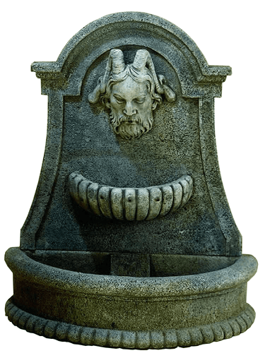 Tauro Wall Cast Stone Outdoor Garden Fountain Fountain Tuscan